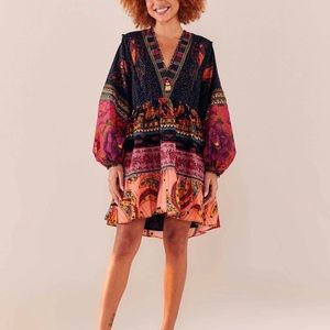 FARM Rio Patchwork Mini Dress